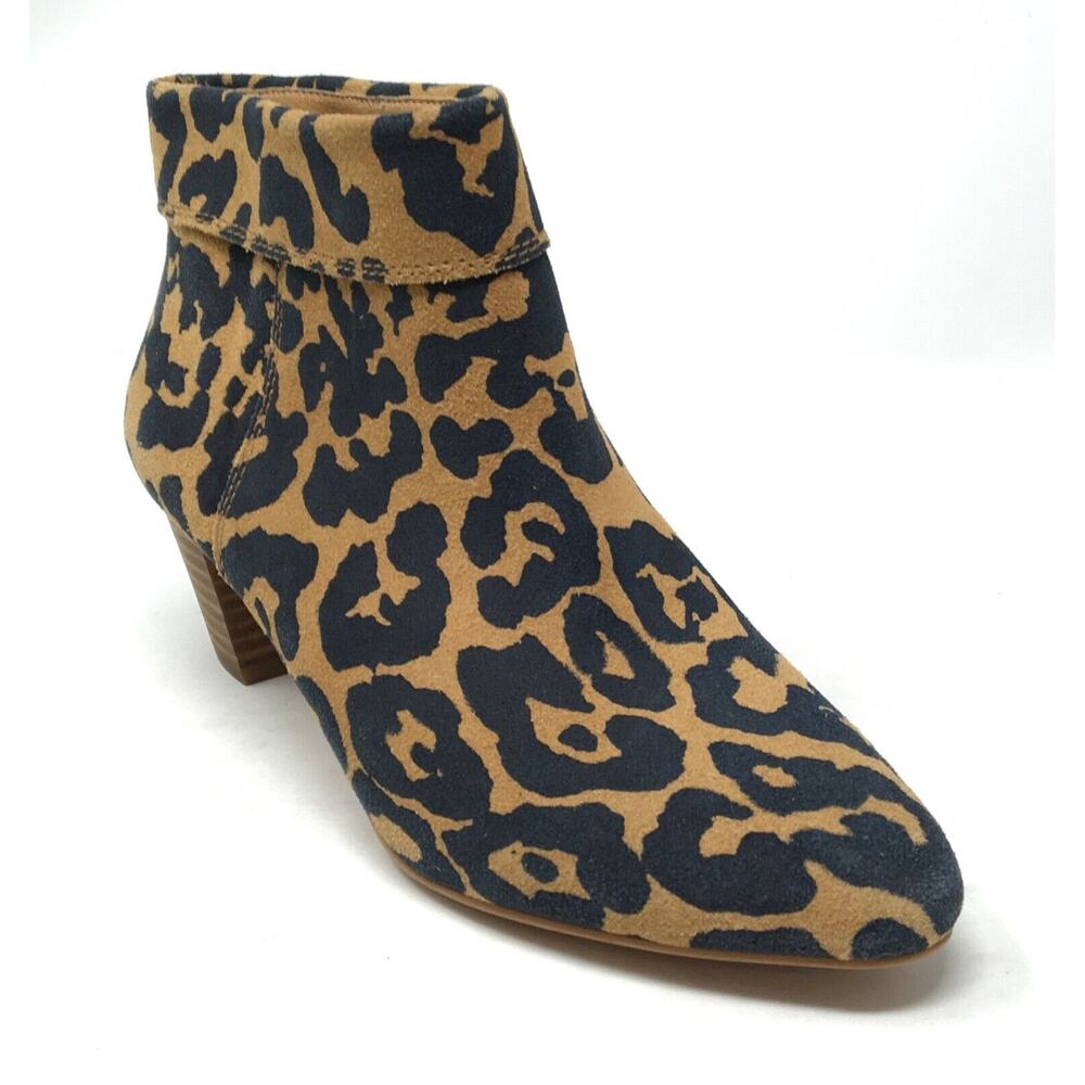 Lucky Brand Zaprika Women's Size 6M Leopard Animal Print Color Leather Bootie